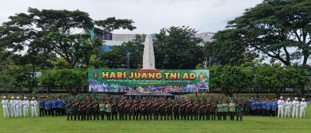 Kasrem 074/Warastratama Pimpin Upacara Hari Juang TNI AD 2025 dan Bacakan Amanat Kasad