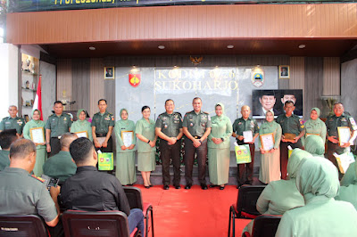 Pelepasan Anggota Purnatugas Warnai Jam Komandan Kodim 0726/Sukoharjo