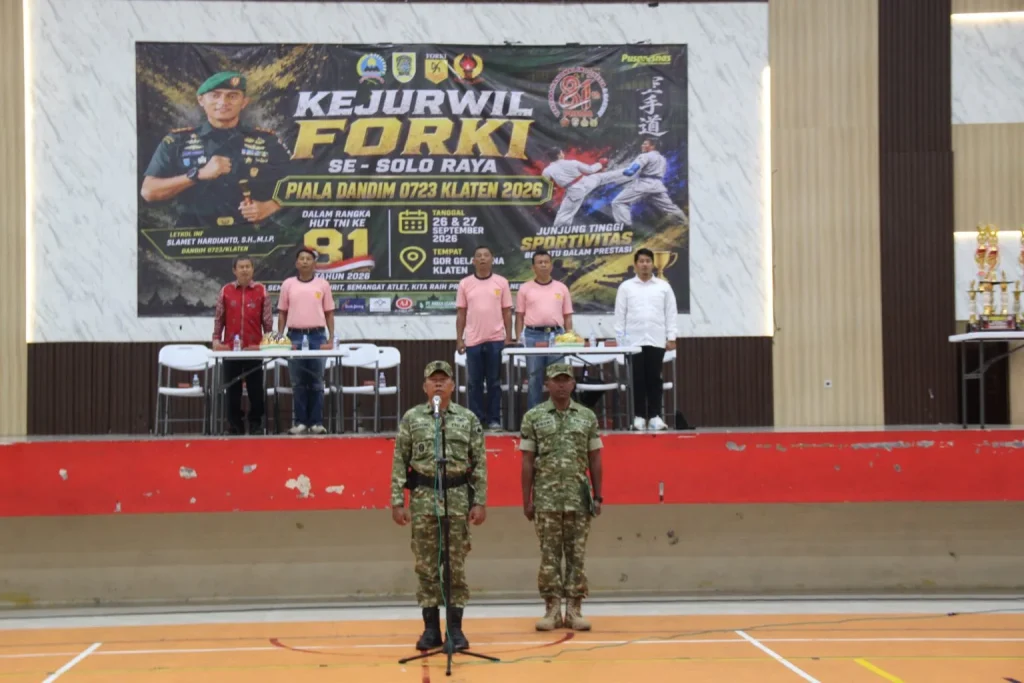 Kejurwil FORKI Solo Raya Piala Dandim 0723/Klaten Resmi Dibuka, Bidik Bibit Atlet Karate Berprestasi